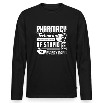 Pharmacy Technician Pharmacy Technician Fighting - Men's Premium Organic Long Sleeve Shirt - black - Front - Nico (187cm)
