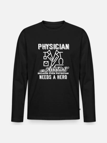 Physician Assistant Physician Assistant Hero - Men's Premium Organic Long Sleeve Shirt - black