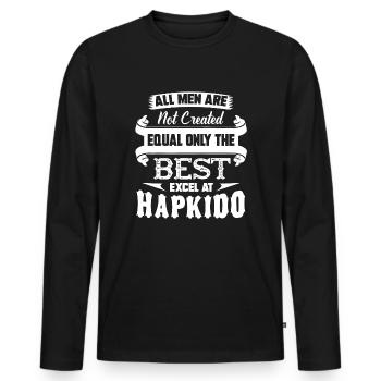 Hapkido Best Men Excel At Hapkido - Men's Premium Organic Long Sleeve Shirt - black - Front - Nico (187cm)