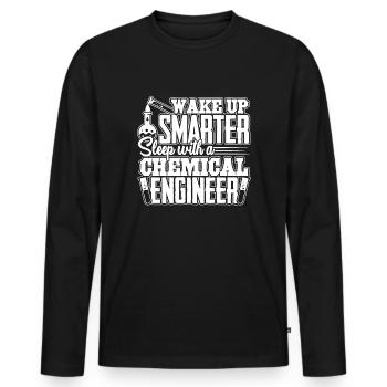 Chemical Engineer Sleep With A Chemical Engineer - Men's Premium Organic Long Sleeve Shirt - black - Front - Nico (187cm)