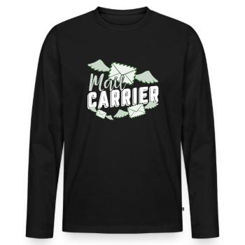 Proud To Be A Mail Carrier - Men's Premium Organic Long Sleeve Shirt - black - Front - Nico (187cm)
