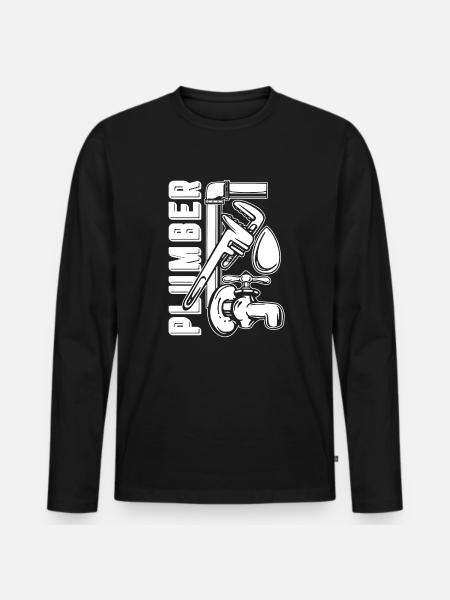 Proud To Be A Plumber - Men's Premium Organic Long Sleeve Shirt - black