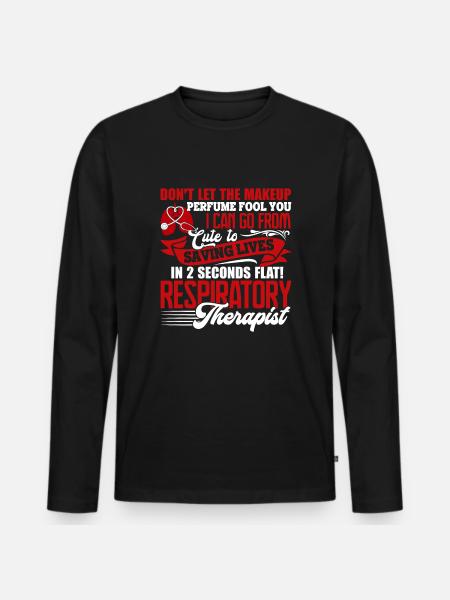 Respiratory Therapist Saving Lives - Men's Premium Organic Long Sleeve Shirt - black