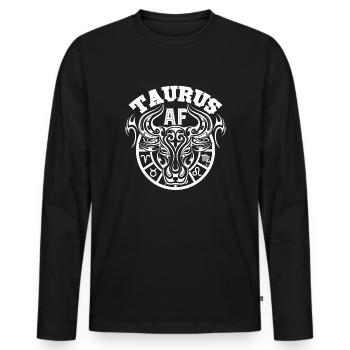 Taurus Taurus AF - Men's Premium Organic Long Sleeve Shirt - black - Front - Nico (187cm)