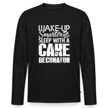 Cake Decorator Sleep With A Cake Decorator - Men's Premium Organic Long Sleeve Shirt - black - Front - Nico (187cm)