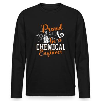 Chemical Engineer Proud To Be A Chemical Engineer - Men's Premium Organic Long Sleeve Shirt - black - Front - Nico (187cm)