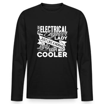 Electrical Engineer Im An Electrical Engineer Lady - Men's Premium Organic Long Sleeve Shirt - black - Front - Nico (187cm)