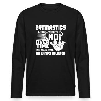 Gymnastics Gymnastics No Wimps Allowed - Men's Premium Organic Long Sleeve Shirt - black - Front - Nico (187cm)
