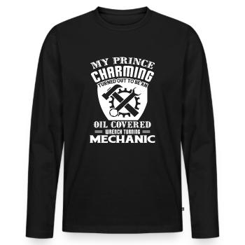 Mechanic Mechanic Prince Charming - Men's Premium Organic Long Sleeve Shirt - black - Front - Nico (187cm)