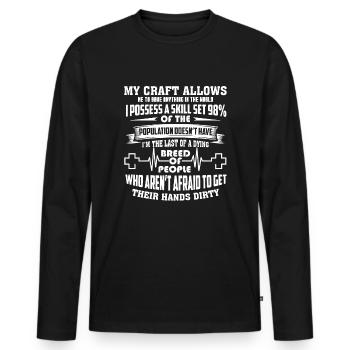 Paramedic Paramedic Save Anything - Men's Premium Organic Long Sleeve Shirt - black - Front - Nico (187cm)