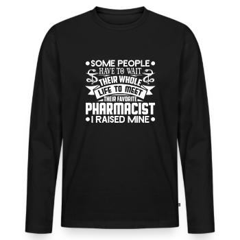 Pharmacist Pharmacist Parent - Men's Premium Organic Long Sleeve Shirt - black - Front - Nico (187cm)