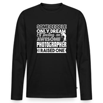Photographer Photographer Parent - Men's Premium Organic Long Sleeve Shirt - black - Front - Nico (187cm)