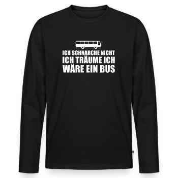 Busfahren Humor Busfahrer - Männer Premium Bio Langarmshirt - Schwarz - Vorne - Nico (187cm)