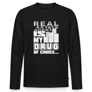 Real Estate Agent Real Estate Agent Choice - Men's Premium Organic Long Sleeve Shirt - black - Front - Nico (187cm)