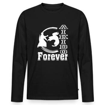 Aikido Aikido Forever - Men's Premium Organic Long Sleeve Shirt - black - Front - Nico (187cm)