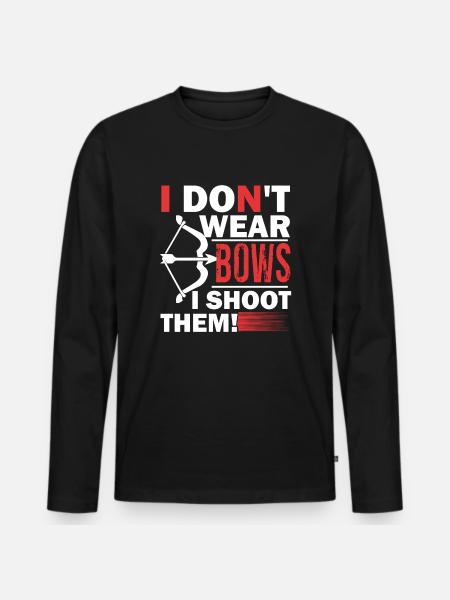 Archery Archery I Shoot Them - Men's Premium Organic Long Sleeve Shirt - black