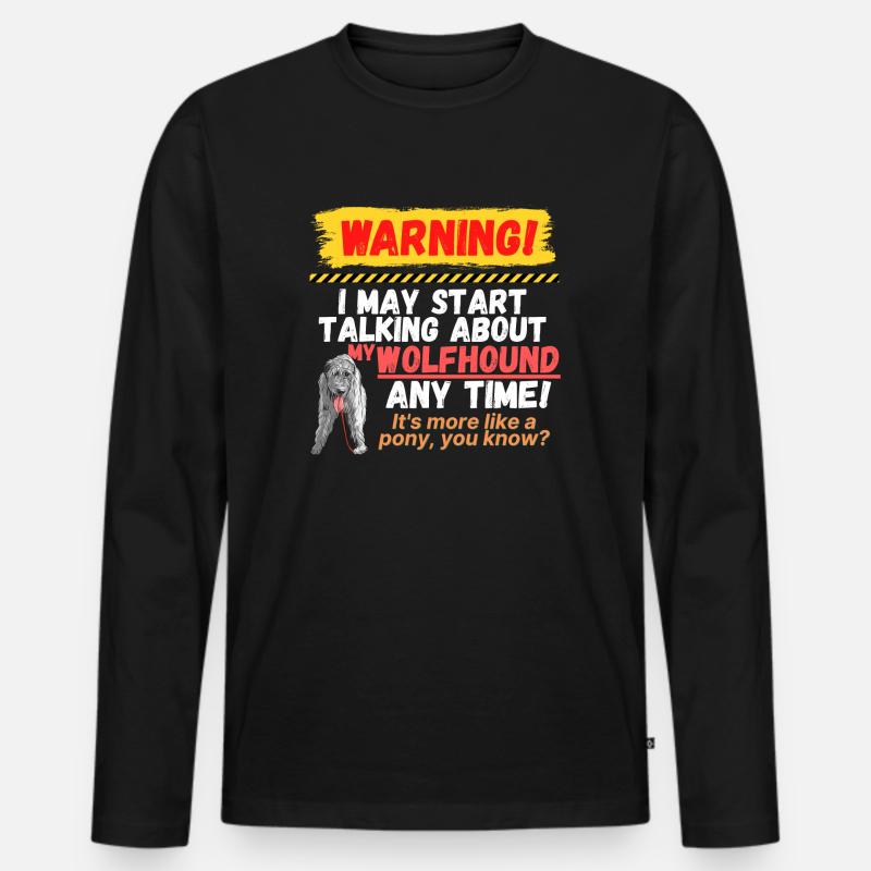 My Wolfhound - Männer Premium Bio Langarmshirt - Schwarz