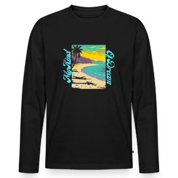 My Kind of Dream - Beach - Men's Premium Organic Long Sleeve Shirt - black - Front - Nico (187cm)