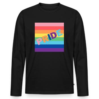 Pride - Men's Premium Organic Long Sleeve Shirt - black - Front - Nico (187cm)