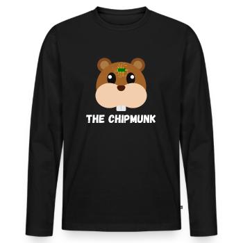 The Chipmunk - Men's Premium Organic Long Sleeve Shirt - black - Front - Nico (187cm)