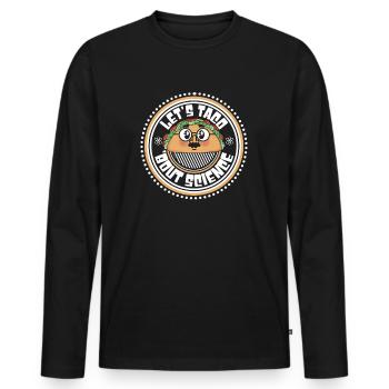 Chemistry Teacher Student Joke Let's Taco Bout Science - Men's Premium Organic Long Sleeve Shirt - black - Front - Nico (187cm)