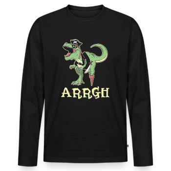 Halloween Pirate Dire Tenue Costume Arrgh - T-shirt manches longues Premium bio Homme - noir - Devant - Nico (187cm)