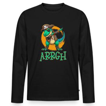 Halloween Pirate Dire Tenue Costume Arrgh - T-shirt manches longues Premium bio Homme - noir - Devant - Nico (187cm)