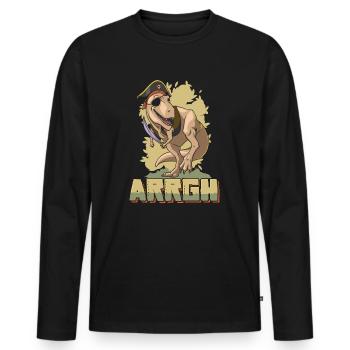 Halloween Pirate Dire Tenue Costume Arrgh - T-shirt manches longues Premium bio Homme - noir - Devant - Nico (187cm)