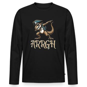 Halloween Pirate Dire Tenue Costume Arrgh - T-shirt manches longues Premium bio Homme - noir - Devant - Nico (187cm)
