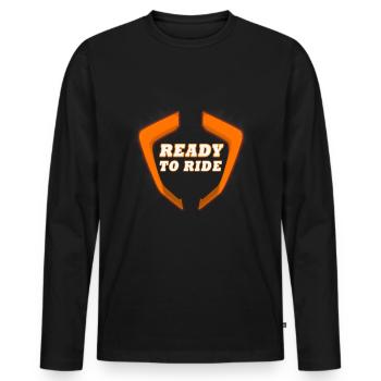 Ready To Ride - Men's Premium Organic Long Sleeve Shirt - black - Front - Nico (187cm)