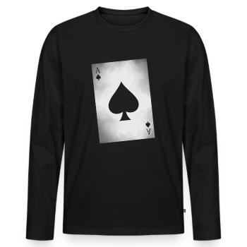 Premium Pikass - Männer Premium Bio Langarmshirt - Schwarz - Vorne - Nico (187cm)