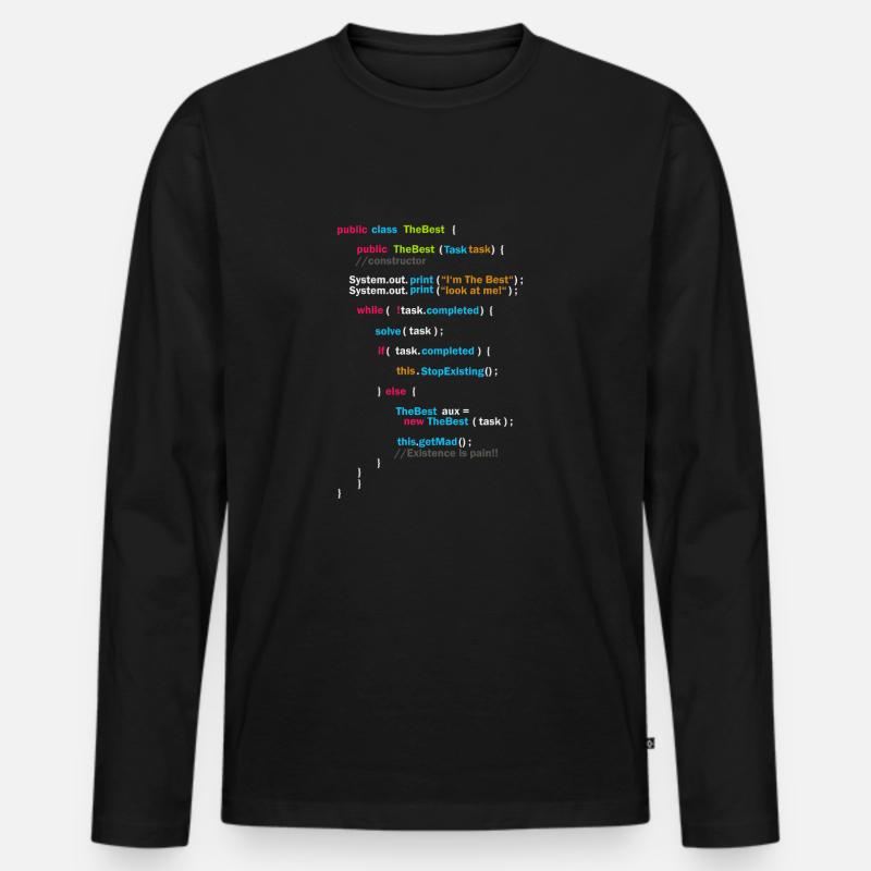 Programm Code Männer Premium Bio Langarmshirt