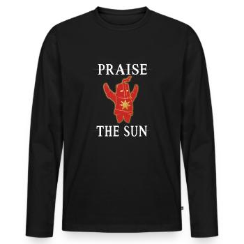 Prais The Sun - Männer Premium Bio Langarmshirt - Schwarz - Vorne - Nico (187cm)