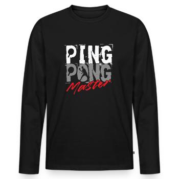 Table tennis table tennis racket table tennis player - Men's Premium Organic Long Sleeve Shirt - black - Front - Nico (187cm)