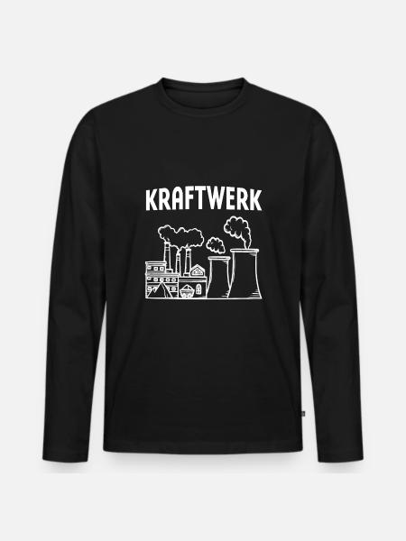 Das Kraftwerk - Männer Premium Bio Langarmshirt - Schwarz