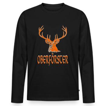 CHIEF FORESTER - Men's Premium Organic Long Sleeve Shirt - black - Front - Nico (187cm)