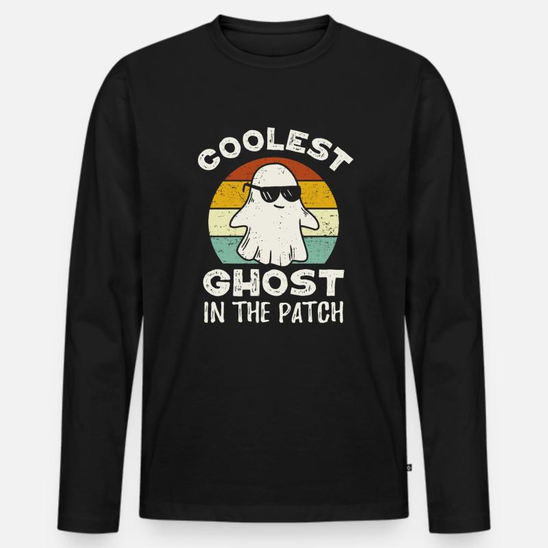 Halloween ghost ghost - Men's Premium Organic Long Sleeve Shirt - black