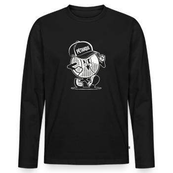 Petanque ball goes to the Boules Petanque Team Cap Boule - Men's Premium Organic Long Sleeve Shirt - black - Front - Nico (187cm)