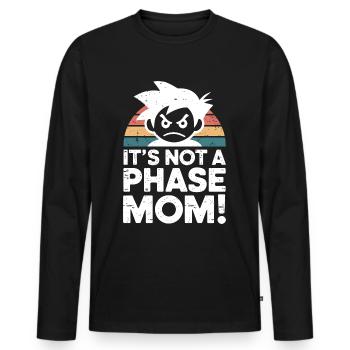 It's not a phase mom! Emo Goth Alternative - Men's Premium Organic Long Sleeve Shirt - black - Front - Nico (187cm)