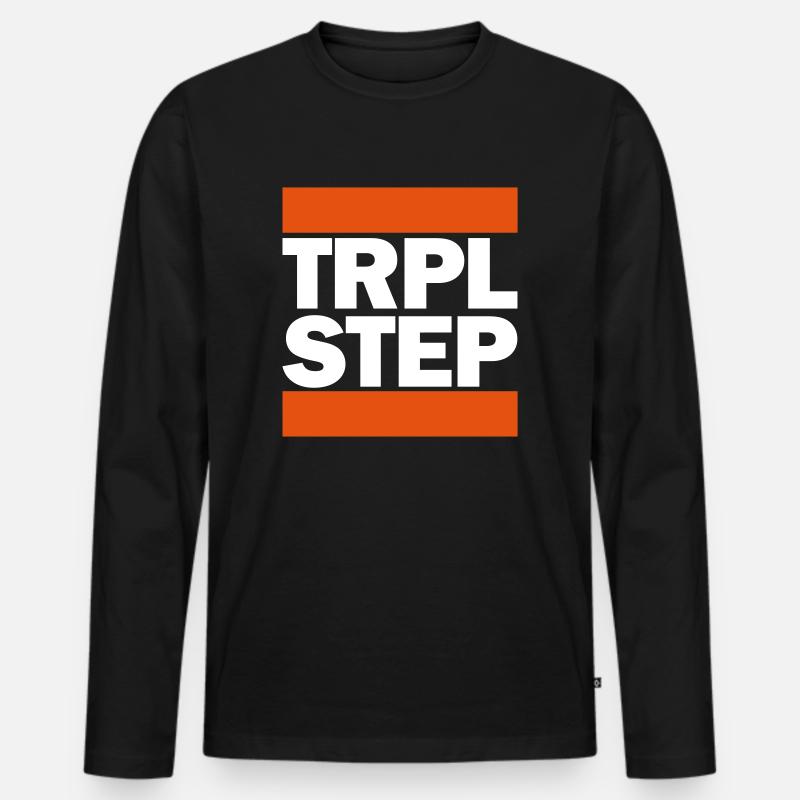 Triplestep. (light) - Männer Premium Bio Langarmshirt - Schwarz