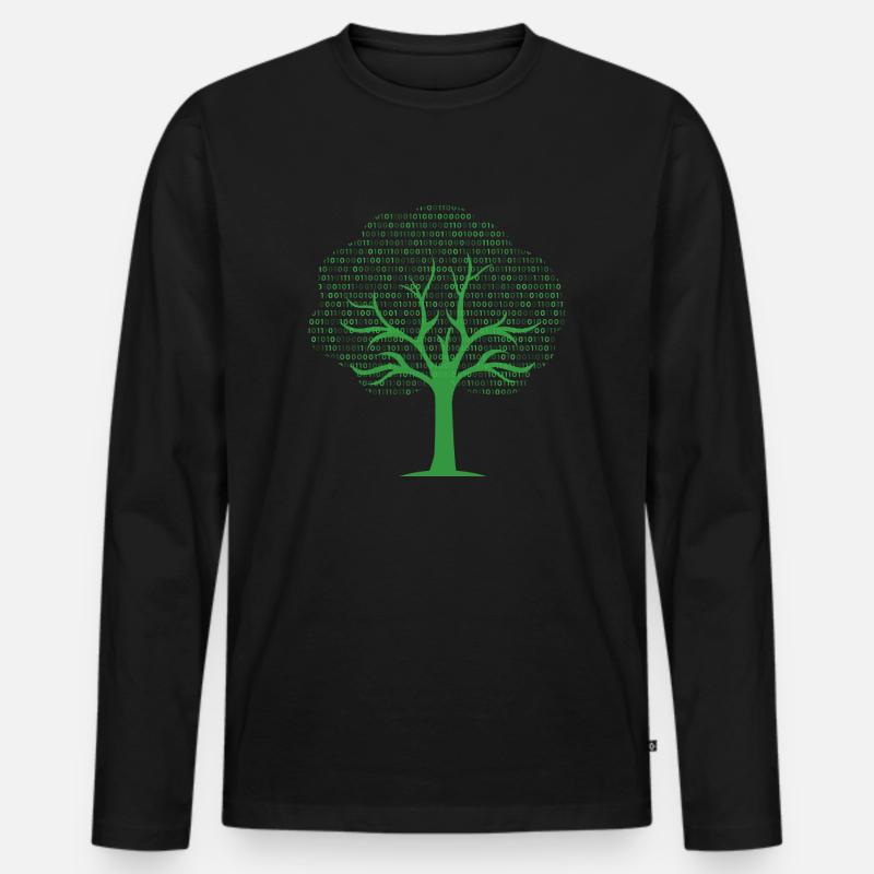 Binary Tree... Programmeurs & Nerd - T-shirt manches longues Premium bio Homme - noir