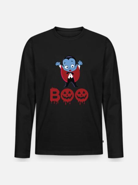 Vampire Halloween - Men's Premium Organic Long Sleeve Shirt - black