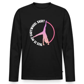 C’est mon motif de roue de charrette - T-shirt manches longues Premium bio Homme - noir - Devant - Nico (187cm)