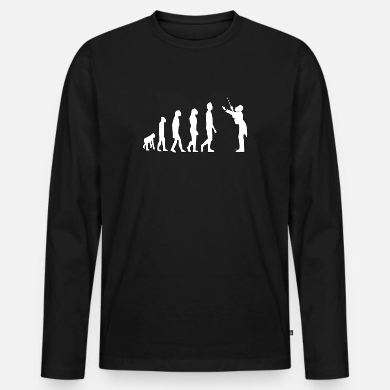 Conductor Evolution Dirigent - Männer Premium Bio Langarmshirt - Schwarz