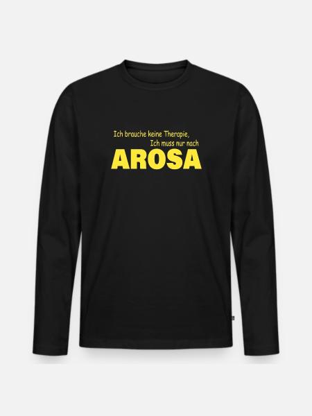 Therapy AROSA - Men's Premium Organic Long Sleeve Shirt - black