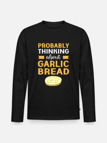 Bread Garlic - Men's Premium Organic Long Sleeve Shirt - black
