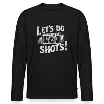 Let's Do Shots - Men's Premium Organic Long Sleeve Shirt - black - Front - Nico (187cm)