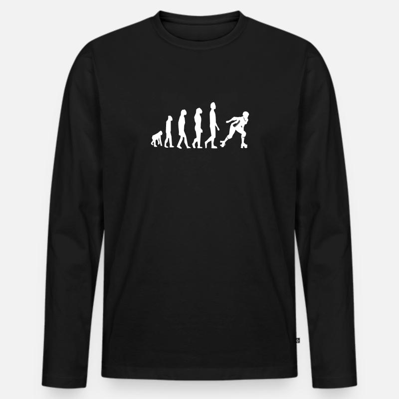 Inliner Inlineskater Skating Evolution - Männer Premium Bio Langarmshirt - Schwarz