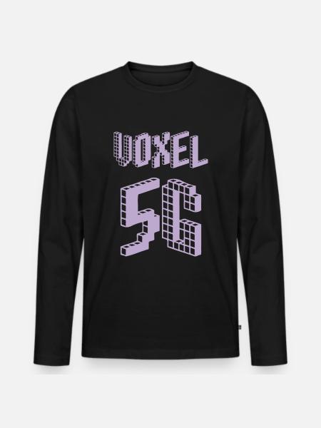 Voxel 5g - Männer Premium Bio Langarmshirt - Schwarz