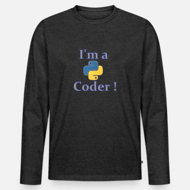 iam python coder T-shirt manches longues Premium bio Homme